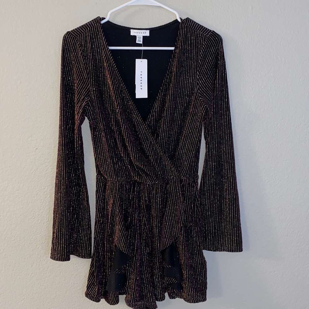 Sparkle Purple and Gold Romper